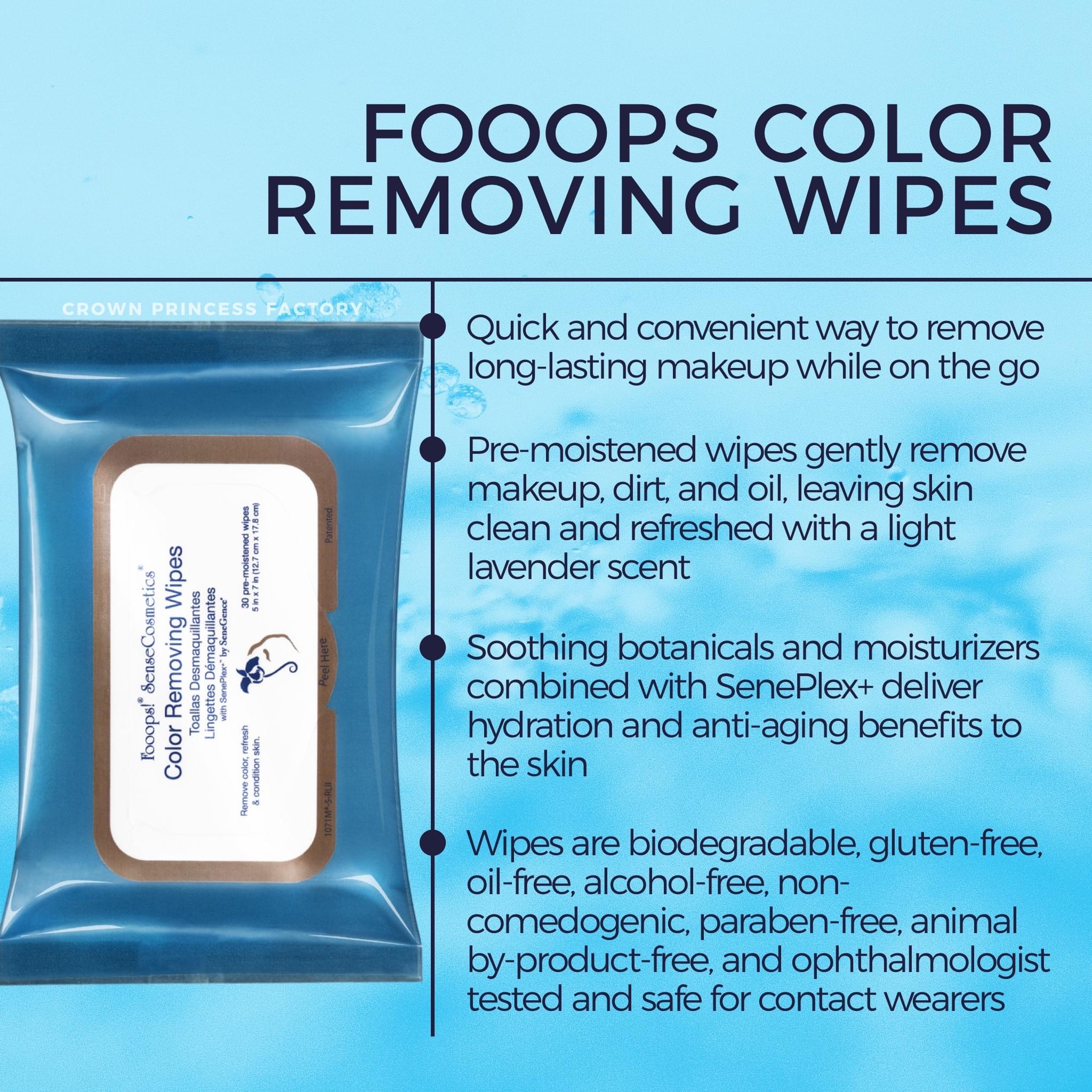 Foops Cosmetic Color Removing Wipes